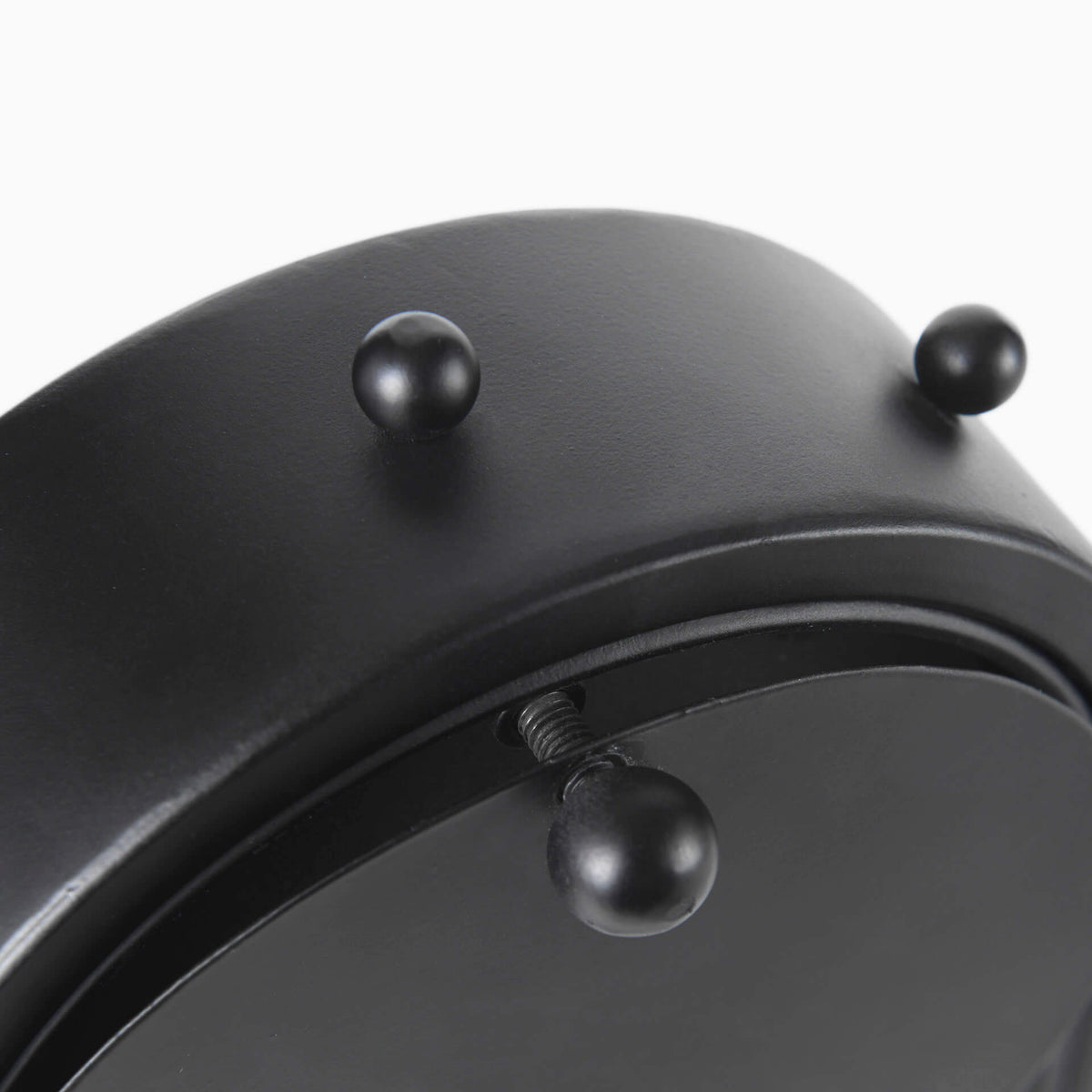 MERCANA MARIAN BLACK STUDDED TABLE CLOCK 69483