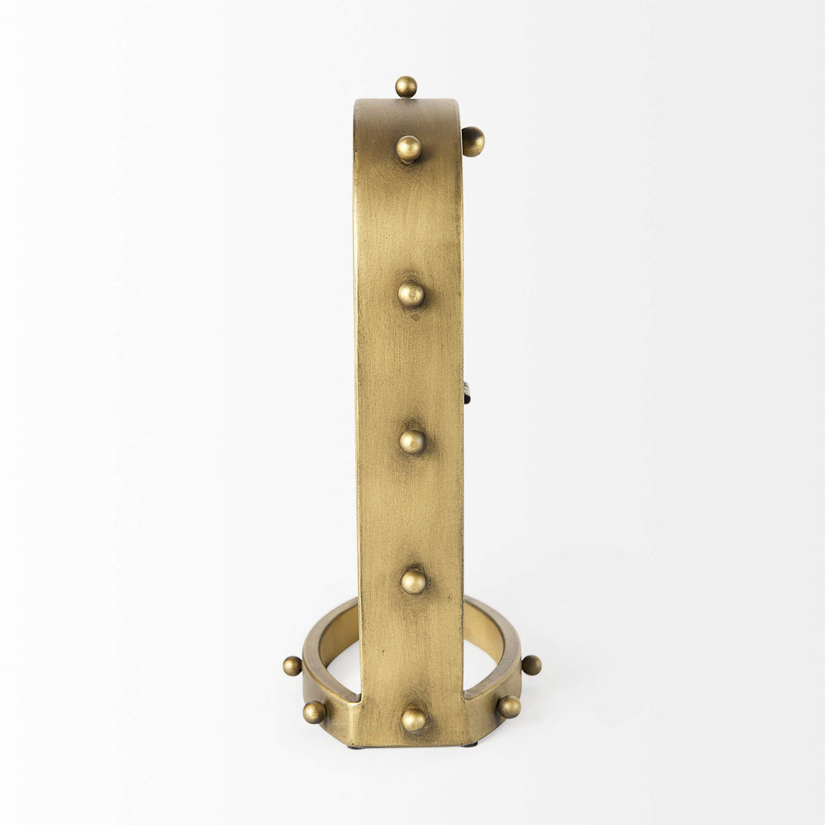 MERCANA MARIAN GOLD STUDDED TABLE CLOCK 69484