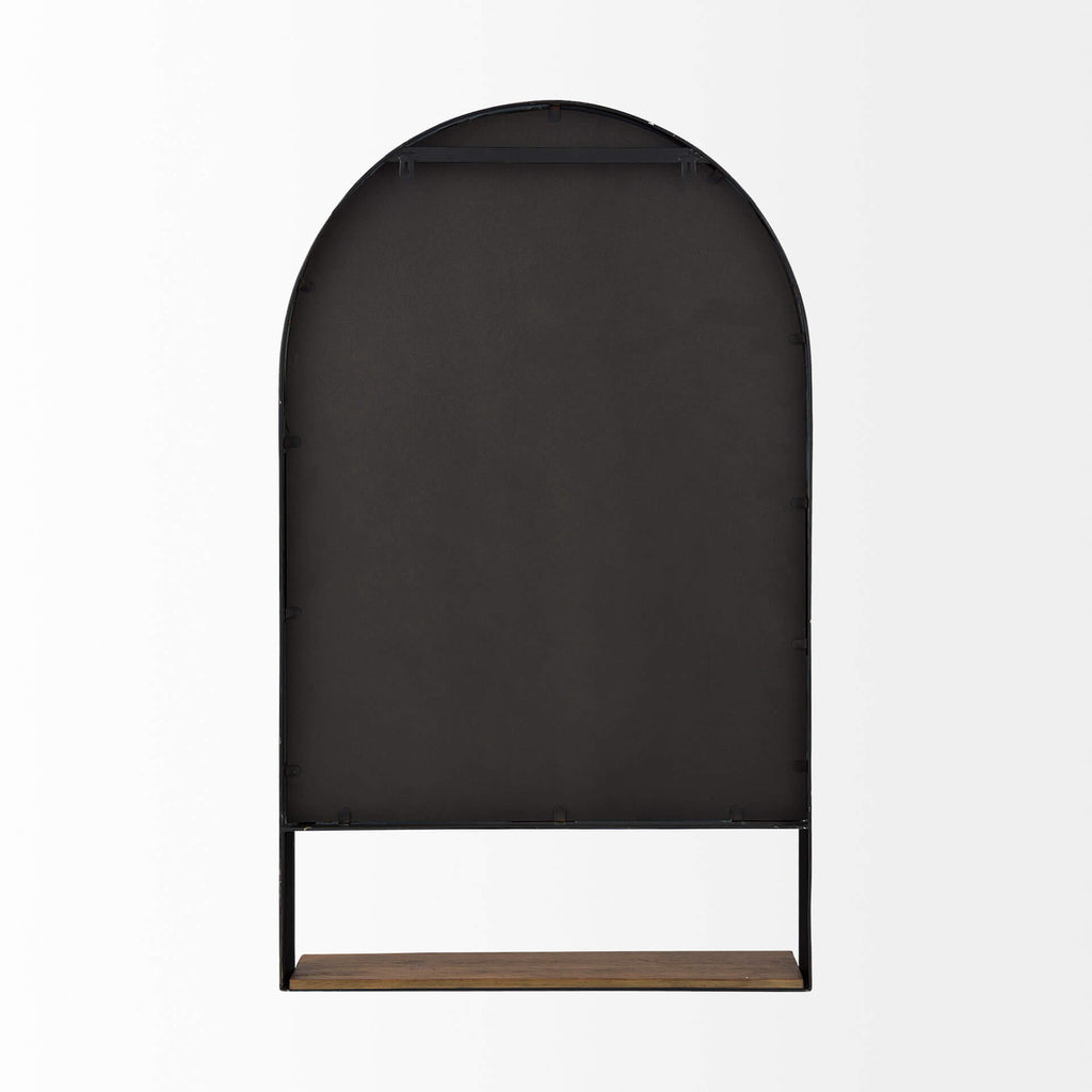 MERCANA CORA WOODEN SHELF ARCHED WALL MIRROR 69320