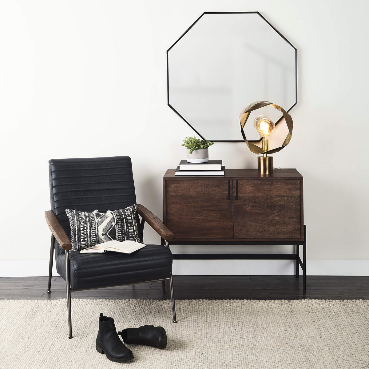 MERCANA GLENN DARK WOOD ACCENT CABINET 69194