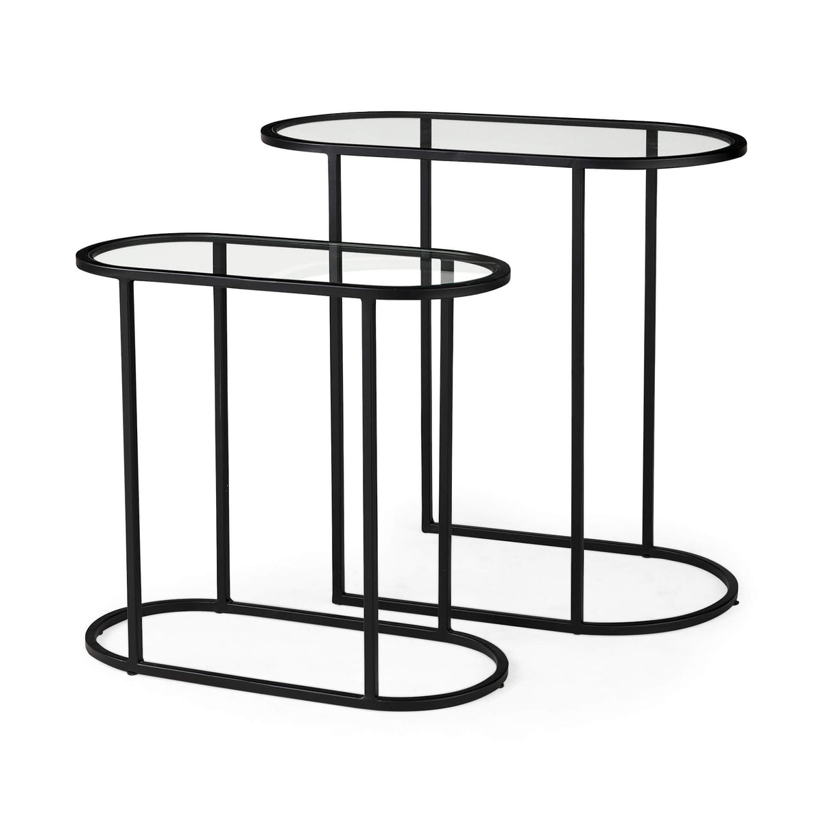 MERCANA  CELINE OVAL NESTING TABLES SET OF TWO 69492