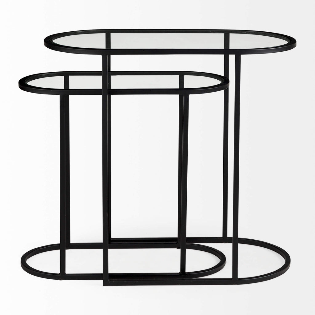 MERCANA  CELINE OVAL NESTING TABLES SET OF TWO 69492