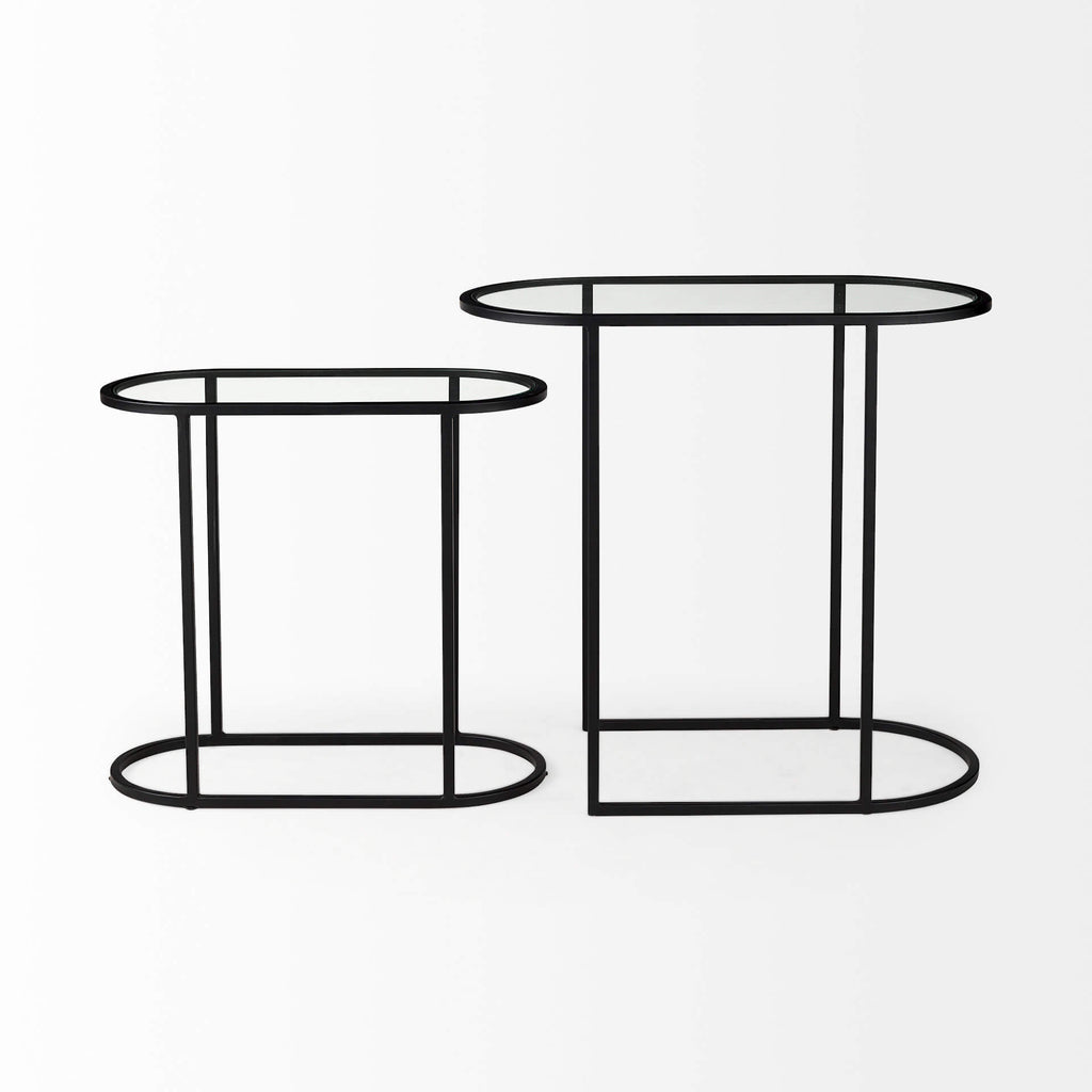 MERCANA  CELINE OVAL NESTING TABLES SET OF TWO 69492