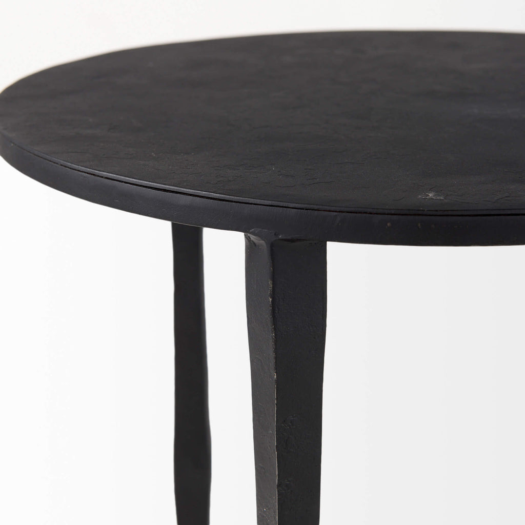 MERCANA TIMOTHY BLACK IRON END TABLE 69258