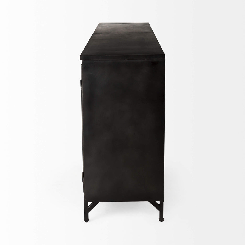 MERCANA POPPY BLACK METAL WITH GLASS DOOR SIDEBOARD 50524