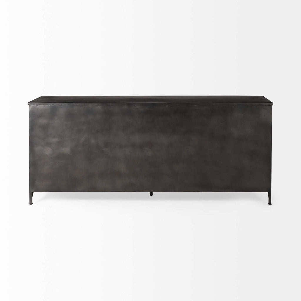 MERCANA POPPY BLACK METAL WITH GLASS DOOR SIDEBOARD 50524