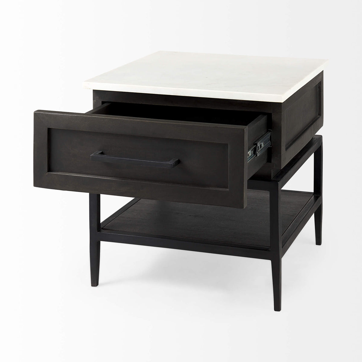 MERCANA DIVINA WHITE MARBLE TOP SIDE TABLE 69237