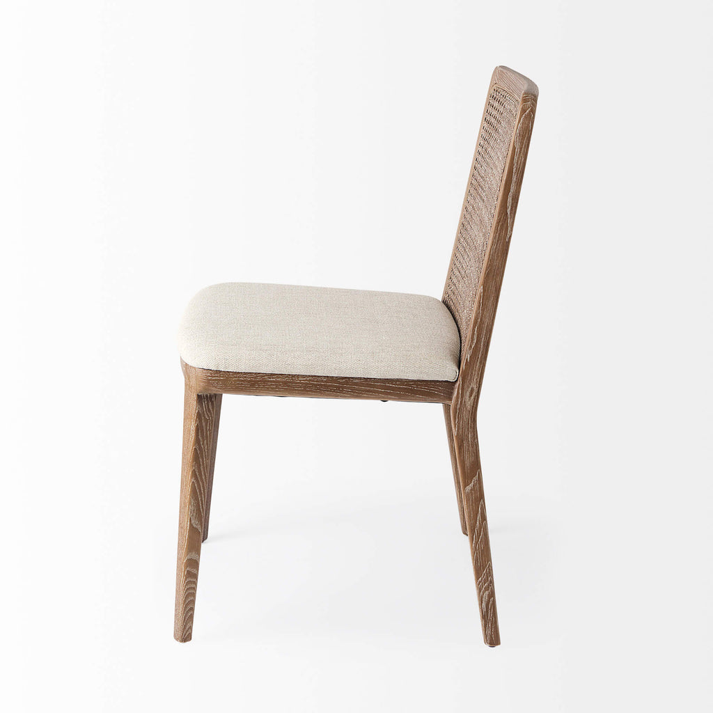 MERCANA CLARA DINING CHAIR CREAM FABRIC SET OF TWO 69349
