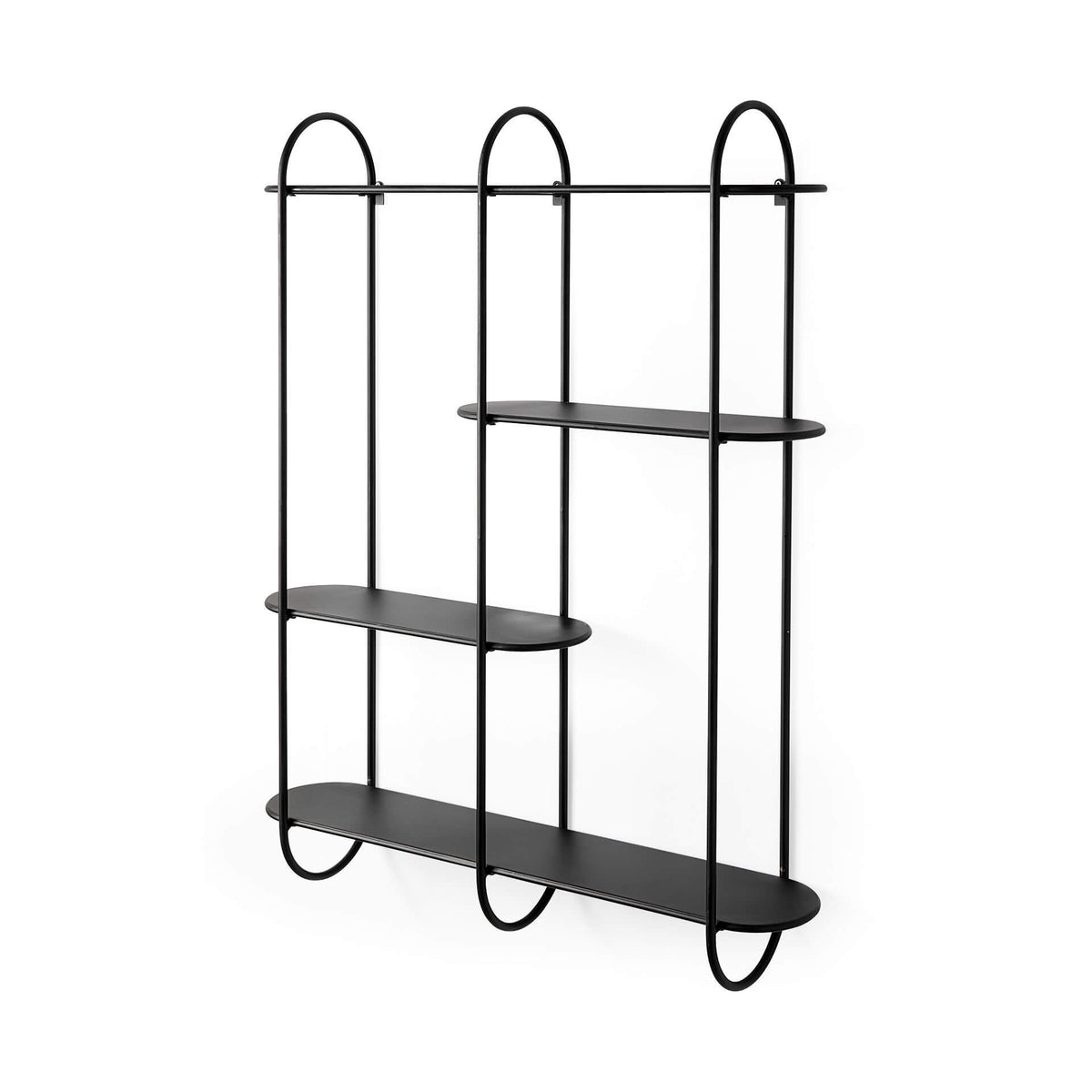 MERCANA DECIMUS BLACK METAL 3 TIERED SHELF 69491