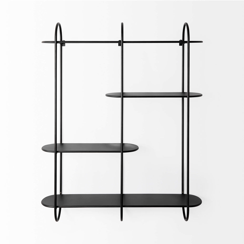 MERCANA DECIMUS BLACK METAL 3 TIERED SHELF 69491