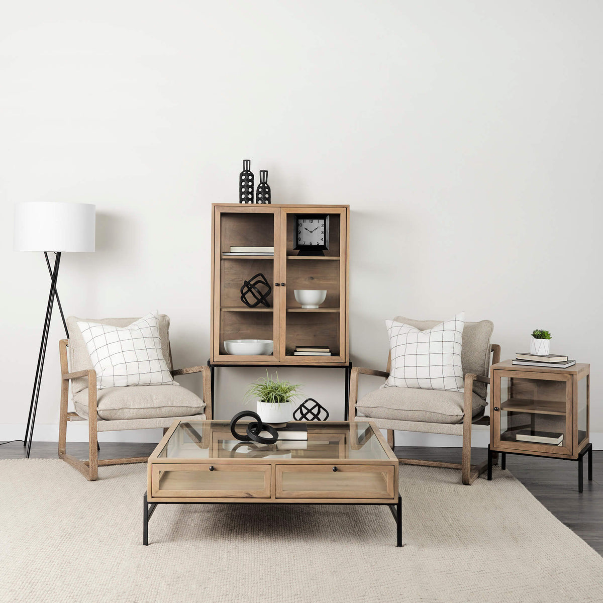 MERCANA ARELIUS LIGHT BROWN DISPLAY CABINET 69209