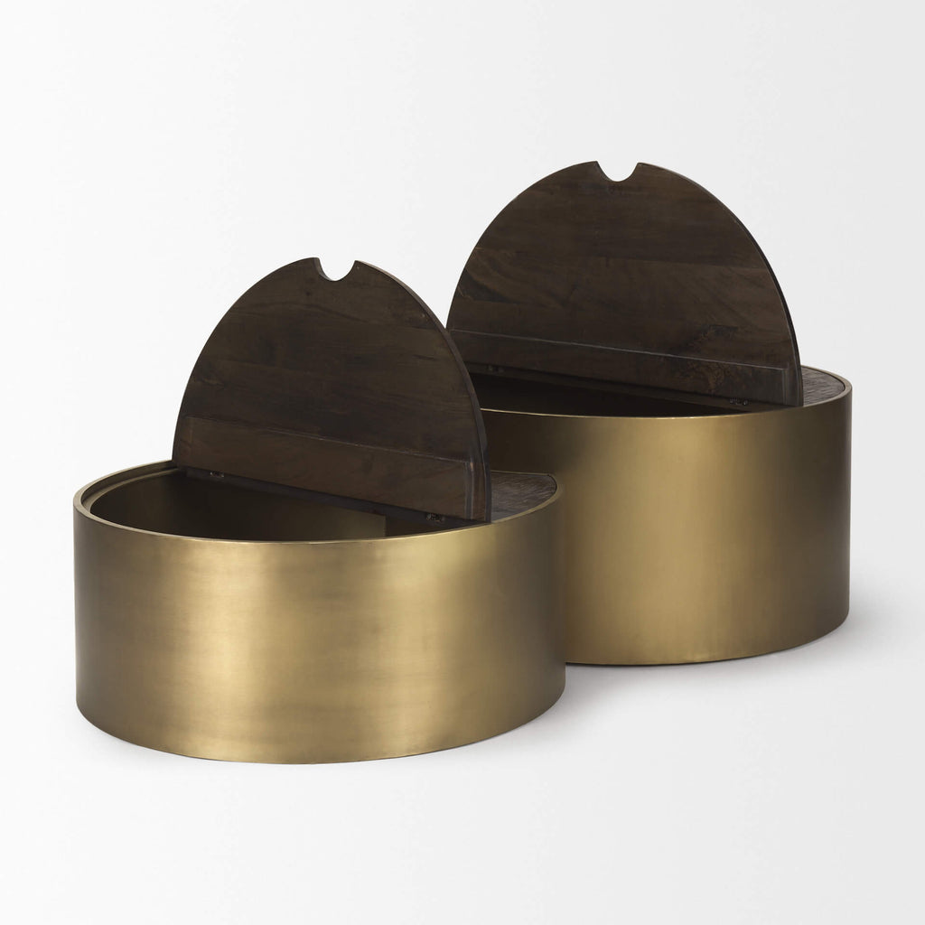 MERCANA ECLIPSE ROUND NESTED COFFEE TABLES SET OF TWO 67828