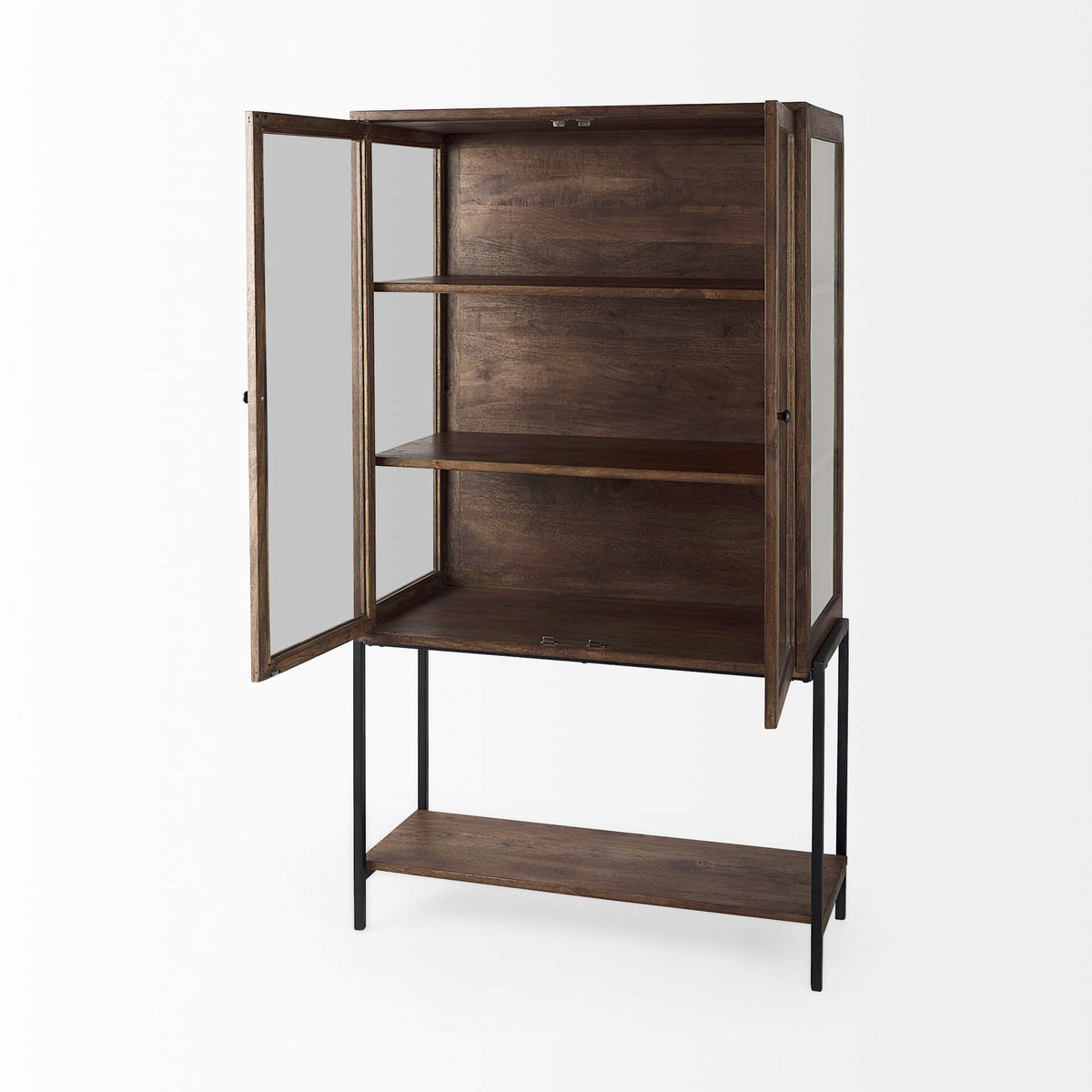 MERCANA ARELIUS MEDIUM BROWN DISPLAY CABINET 69299