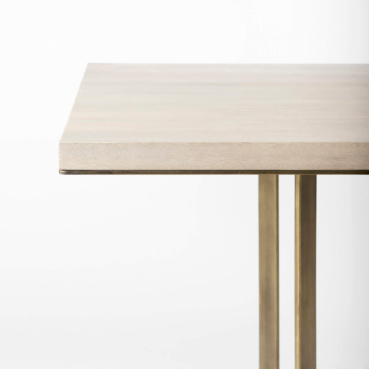 MERCANA FAYE GOLD METAL SQUARE DINING TABLE 69177-AB
