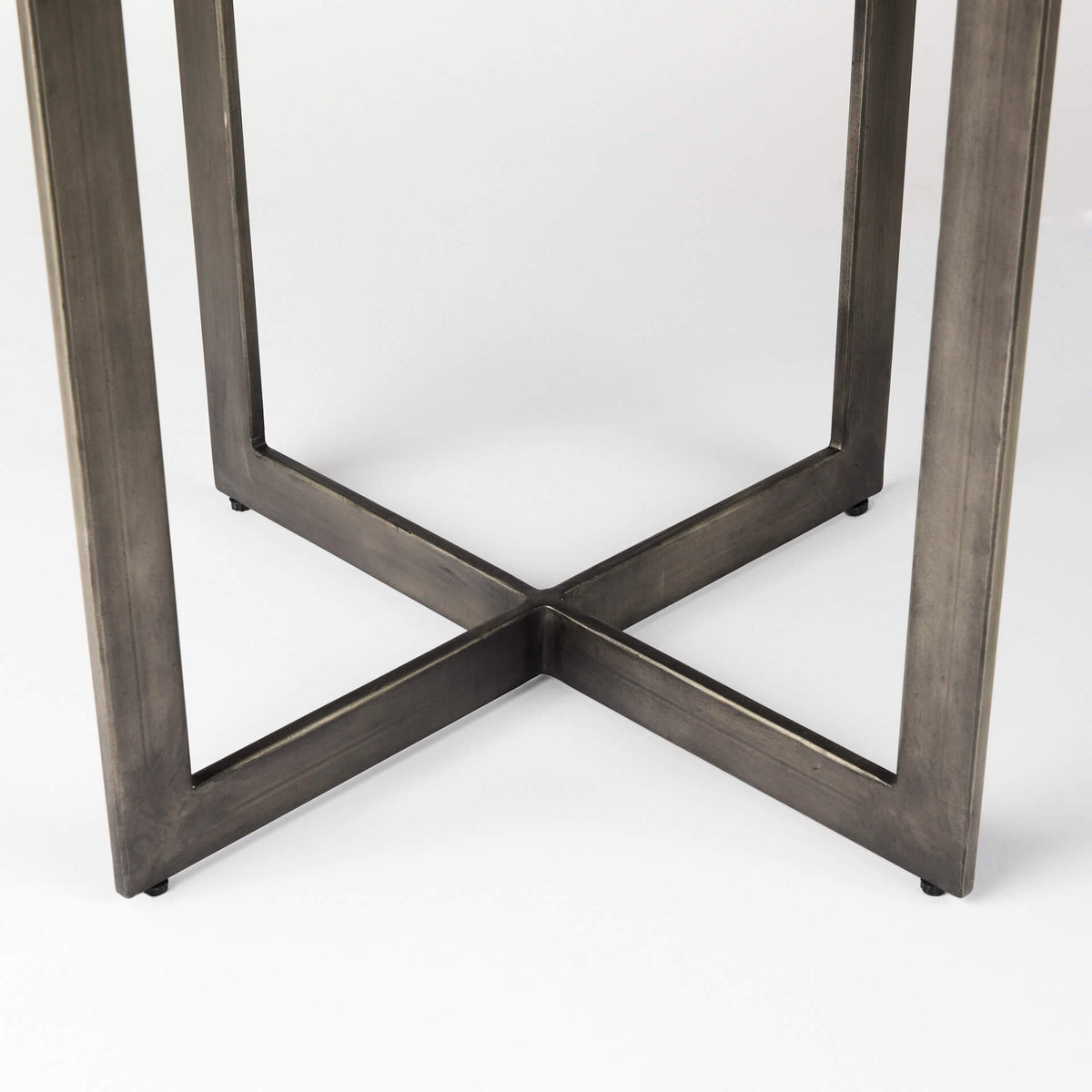 MERCANA FAYE ANTIQUE NICKEL ROUND DINING TABLE 69176-AB