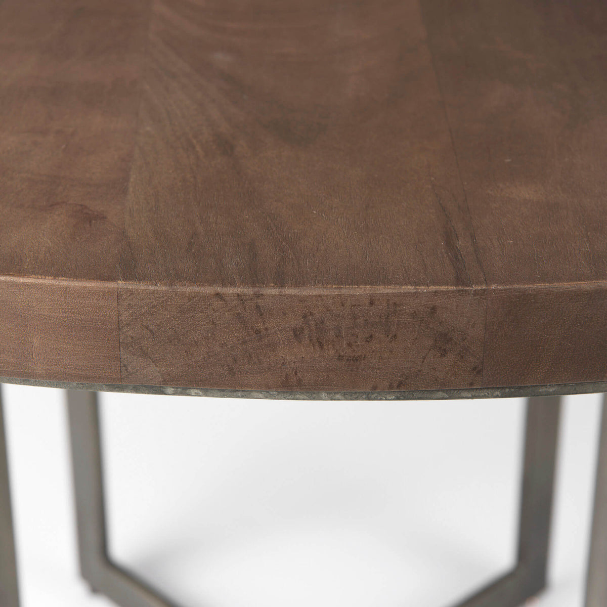 MERCANA FAYE ANTIQUE NICKEL ROUND DINING TABLE 69176-AB
