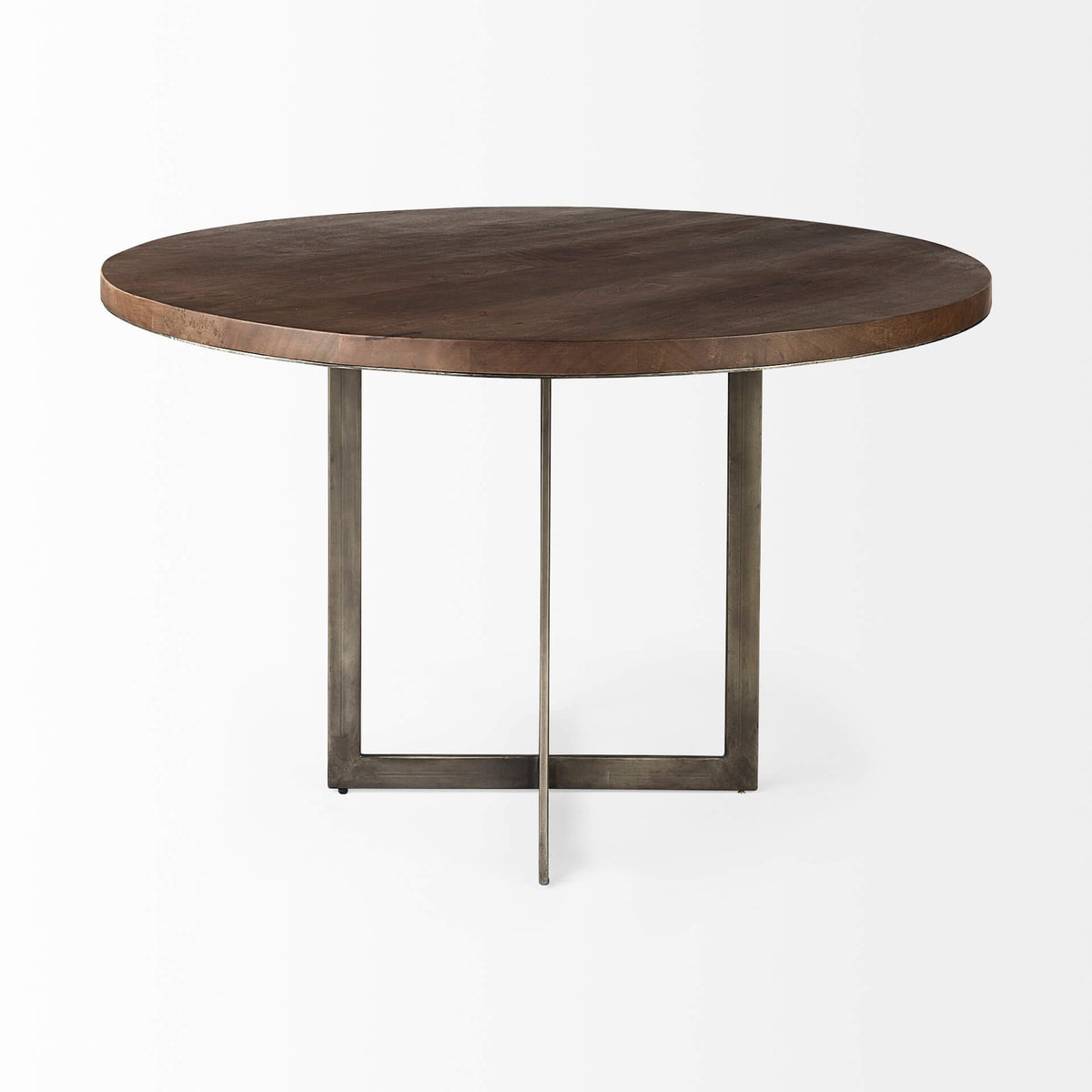 MERCANA FAYE ANTIQUE NICKEL ROUND DINING TABLE 69176-AB