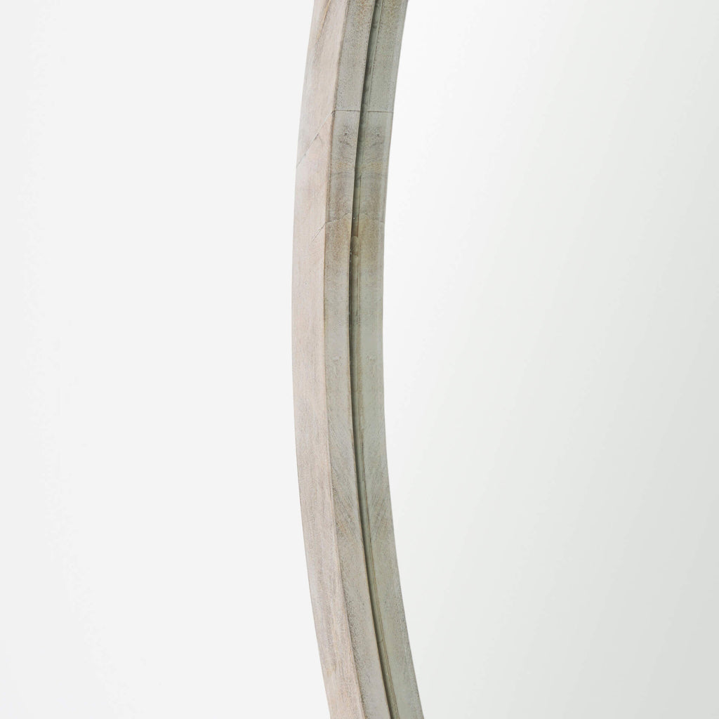 MERCANA GAMBIT 46" WHITE WASH WOOD MIRROR 69235