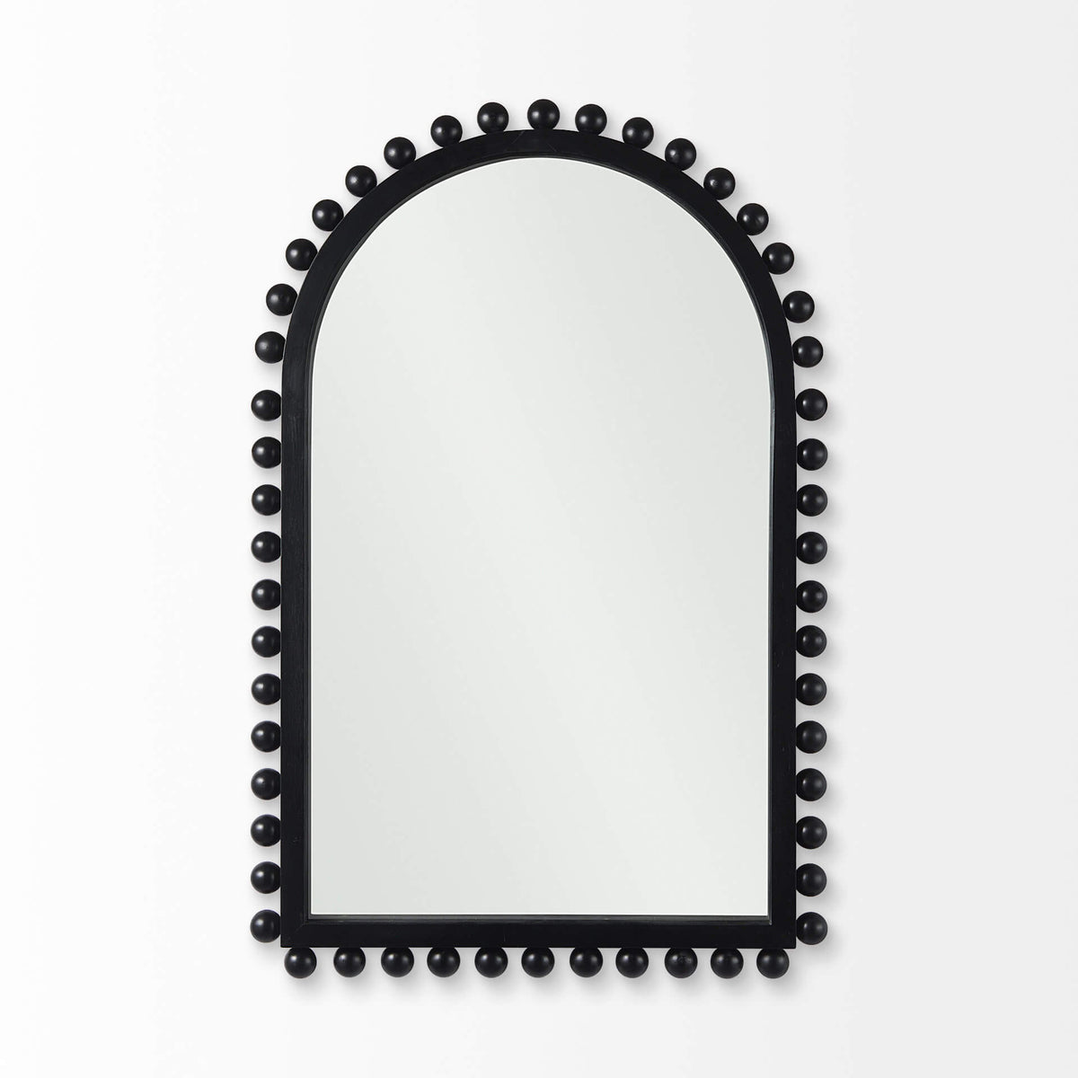 MERCANA LEEDS BLACK WOOD ARCH MIRROR 69285