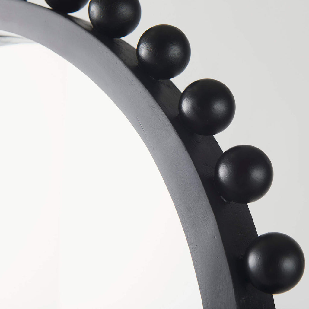 MERCANA LEEDS BLACK WOOD ARCH MIRROR 69285
