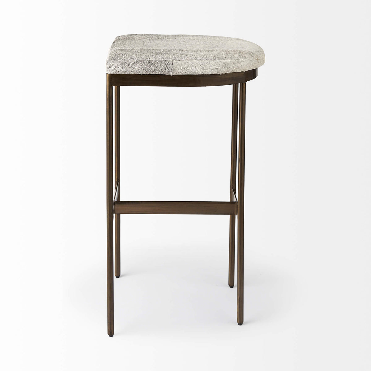 MERCANA MILLIE COWHIDE GOLD METAL BAR STOOL 69385