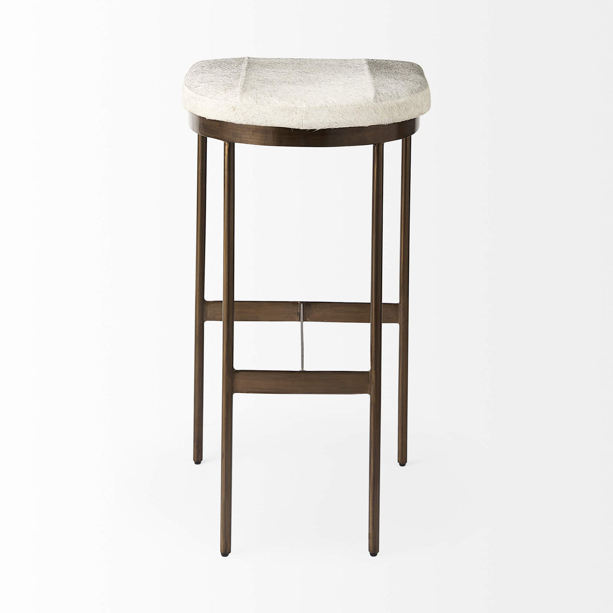 MERCANA MILLIE COWHIDE GOLD METAL BAR STOOL 69385
