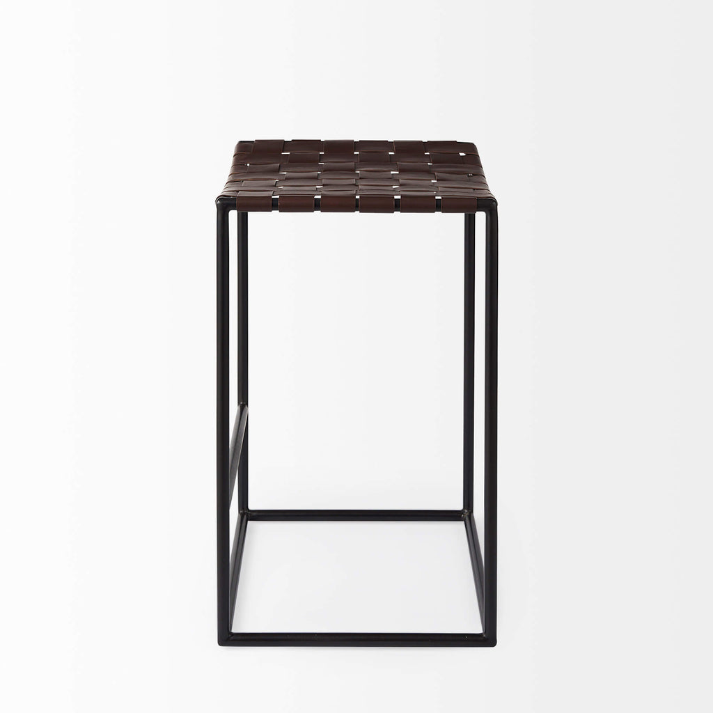 MERCANA CLARISSA BROWN LEATHER COUNTER STOOL 69393