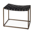 MERCANA CLARISSA BLACK LEATHER BENCH 69396