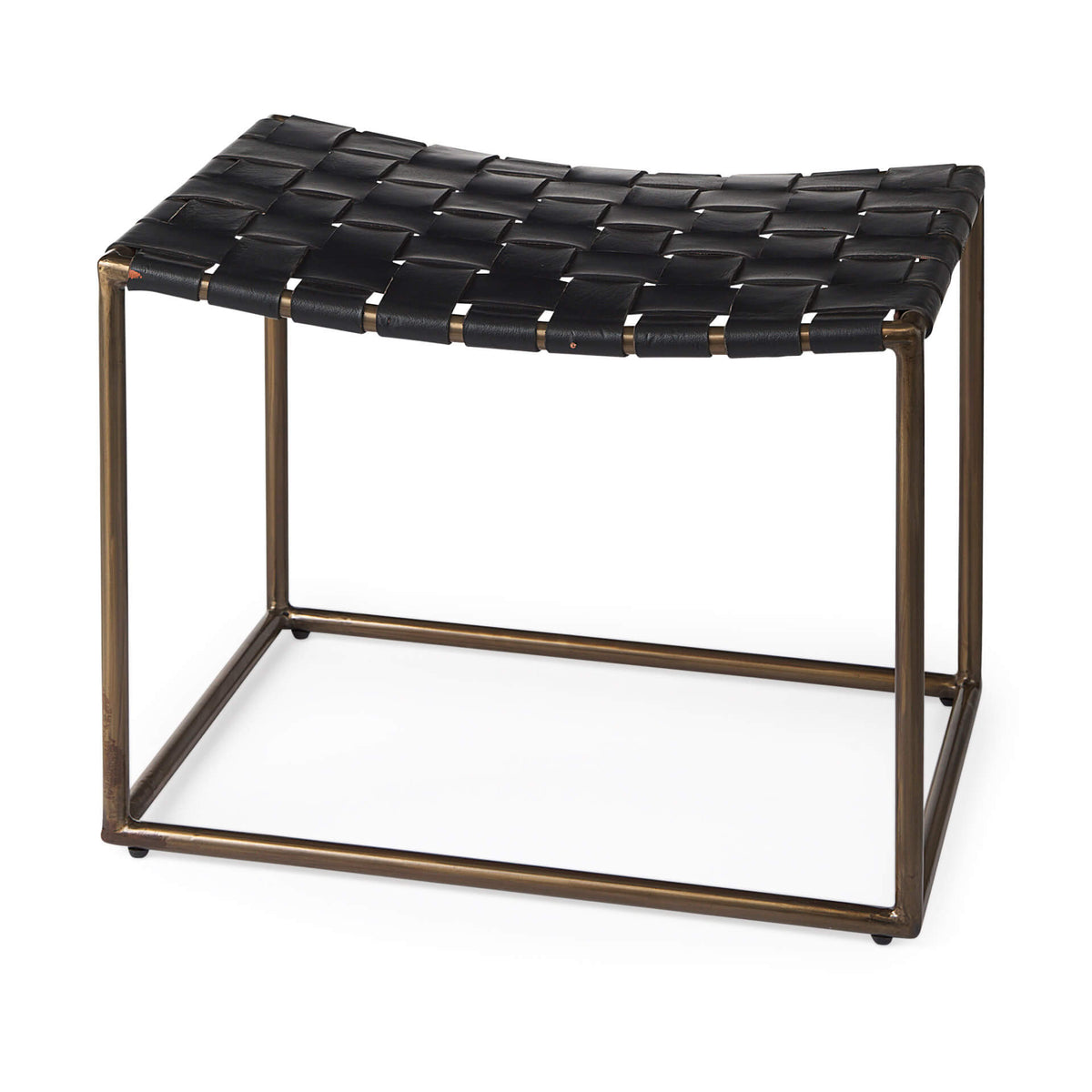MERCANA CLARISSA BLACK LEATHER BENCH 69396