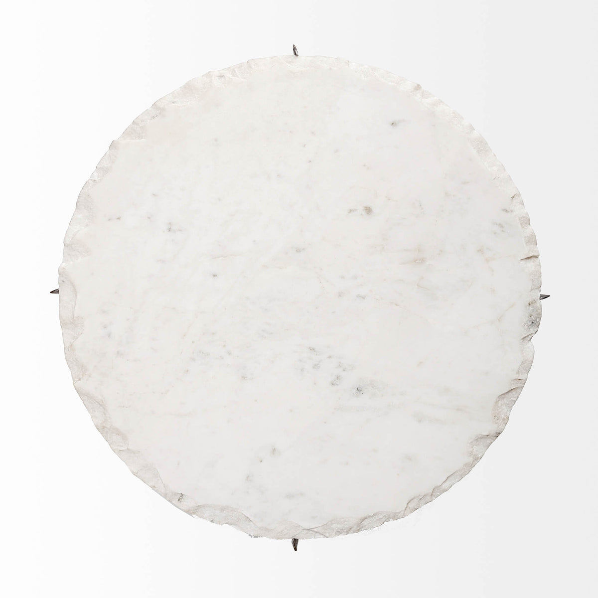 MERCANA REINHOLD LIVE-EDGE MARBLE TOP END TABLE 68233-AB