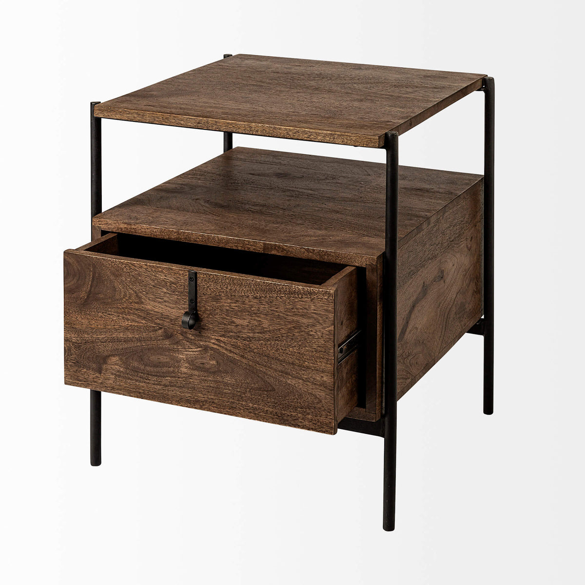 MERCANA GLENN DARK WOOD END TABLE 69015