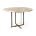 MERCANA FAYE GOLD METAL ROUND DINING TABLE 69563-AB