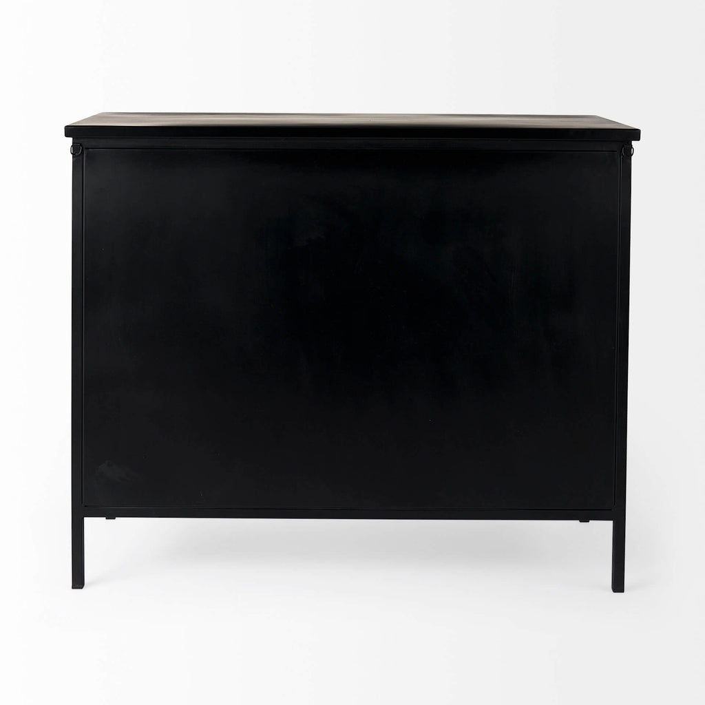 MERCANA AURELIA DARK IRON TWO DOOR CABINET  69265