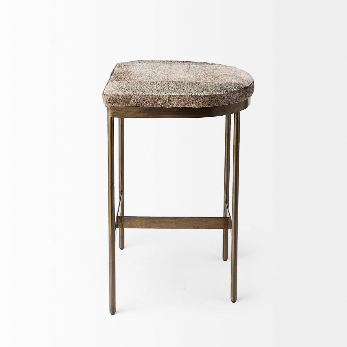 MERCANA MILLIE COWHIDE GOLD METAL COUNTER STOOL 69384