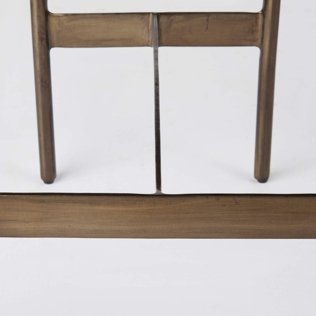 MERCANA MILLIE COWHIDE GOLD METAL BAR STOOL 69385