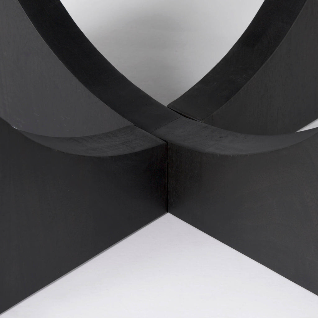 MERCANA LIESL BLACK WOOD CIRCULAR DINING TABLE 69185