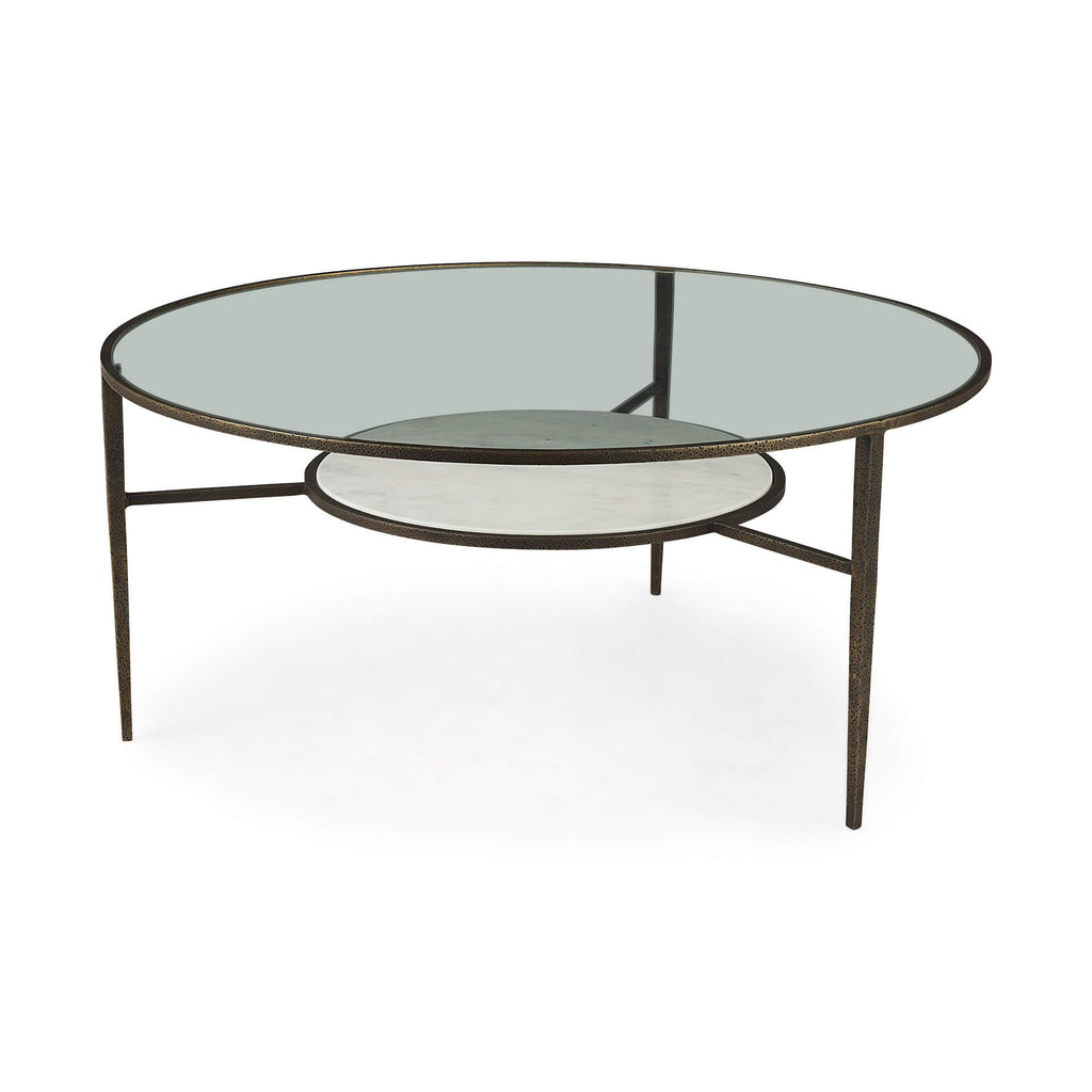MERCANA FELICITY ANTIQUE GOLD BASE COFFEE TABLE 69253-AB