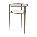 MERCANA FELICITY ANTIQUE GOLD BASE SIDE TABLE 69254-AB