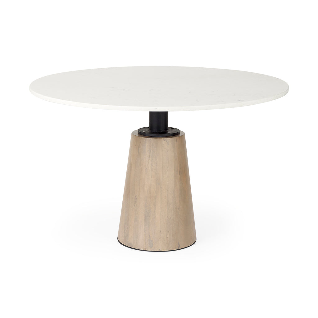 MERCANA MAXWELL 48" MARBLE TOP DINING TABLE 69366-AB