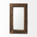 MERCANA GEROME BROWN WOOD WALL MIRROR 69156