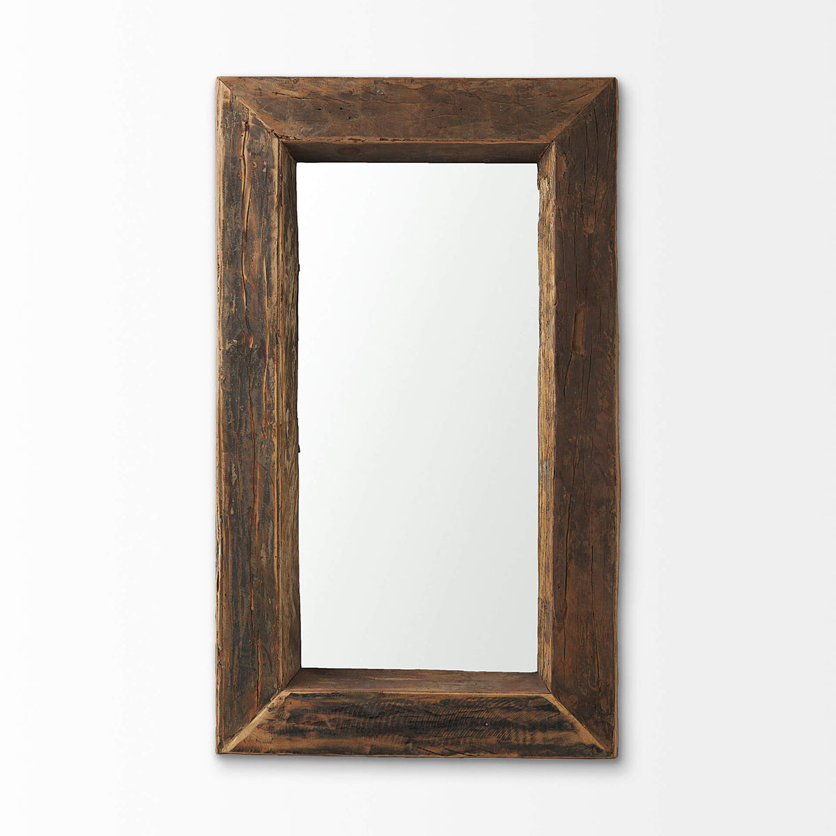 MERCANA GEROME BROWN WOOD WALL MIRROR 69156