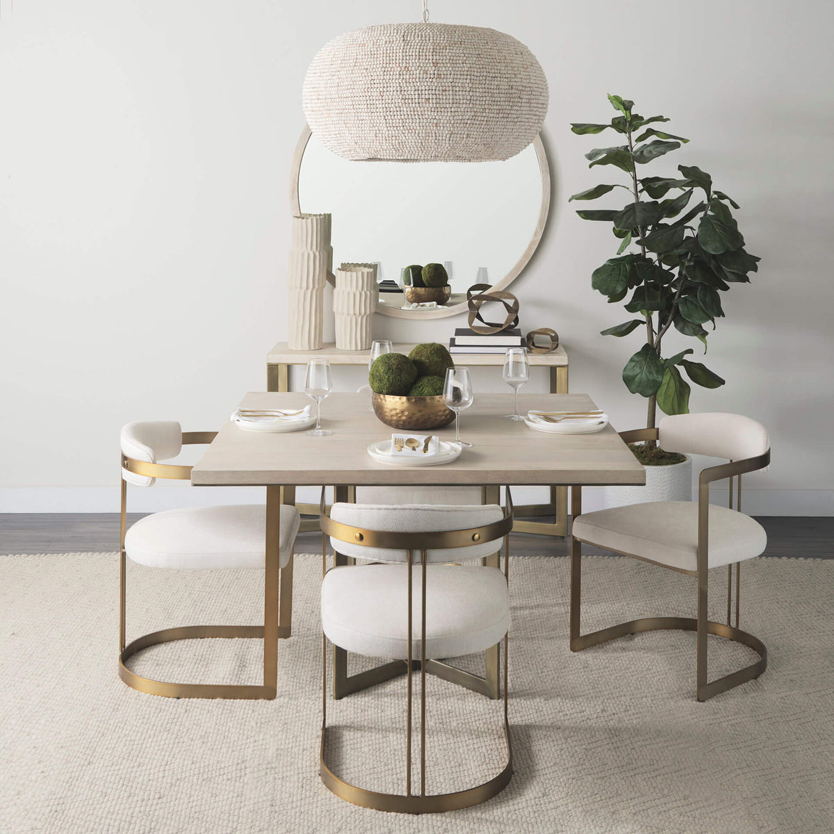 MERCANA HOLLYFIELD DINING CHAIR CREAM FABRIC 69451