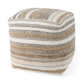 MERCANA AAHANA STRIPED HEMP AND COTTON POUF 69502