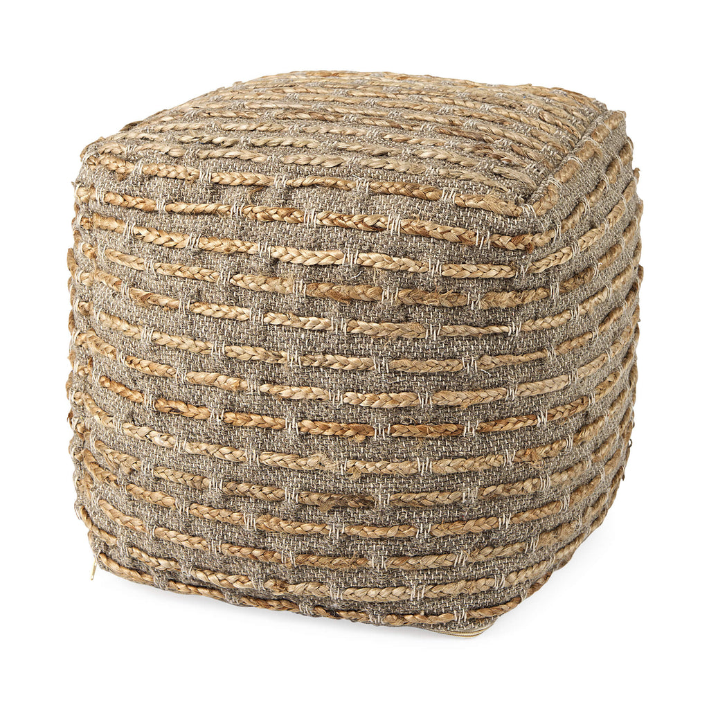 MERCANA BINITA STRIPED HEMP AND COTTON POUF 69509