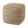 MERCANA BINITA STRIPED HEMP AND COTTON POUF 69509