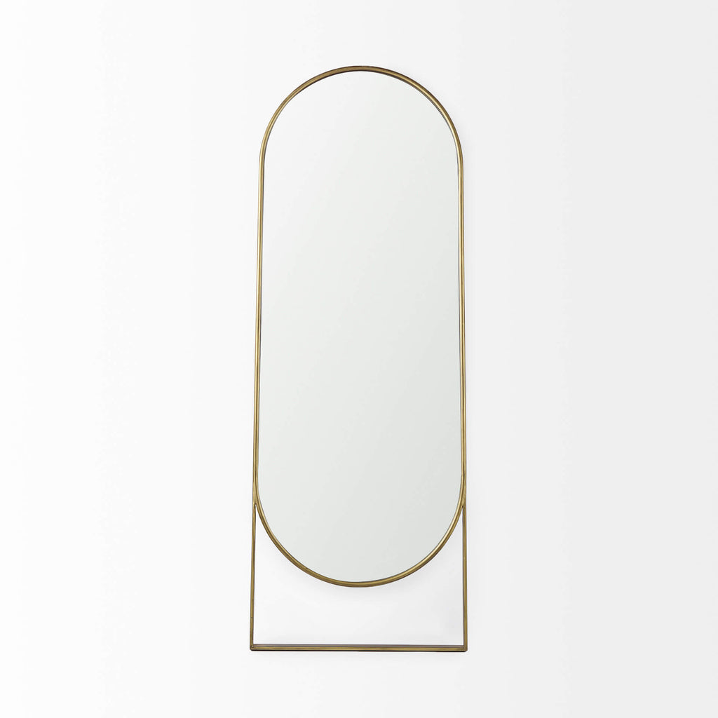 MERCANA SADIE GOLD METAL FLOOR MIRROR 69537