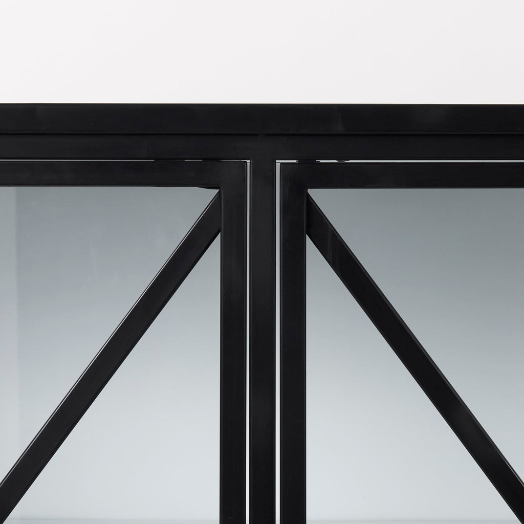 MERCANA AURELIA DARK IRON FOUR DOOR CABINET 69266