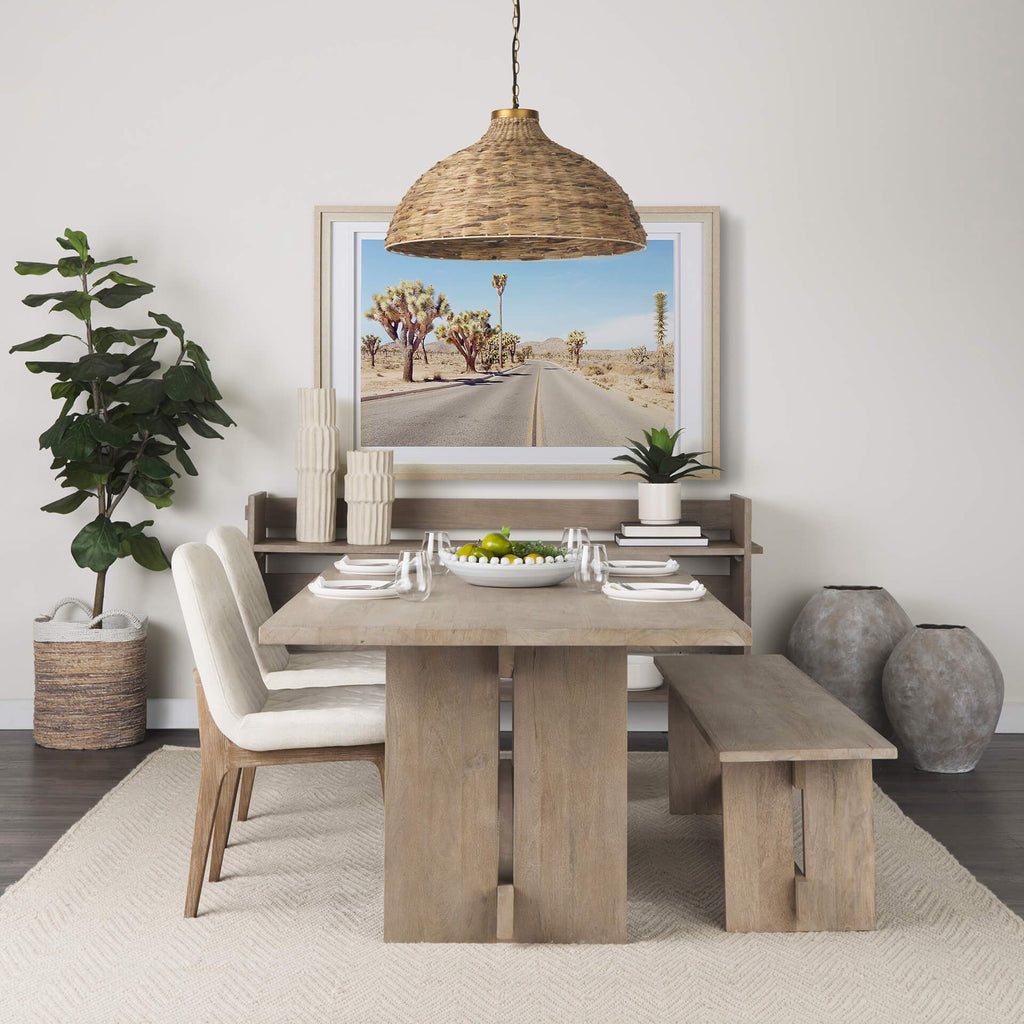MERCANA DAVID CREAM TUFFED FABRIC DINING CHAIR SET OF TWO 68317