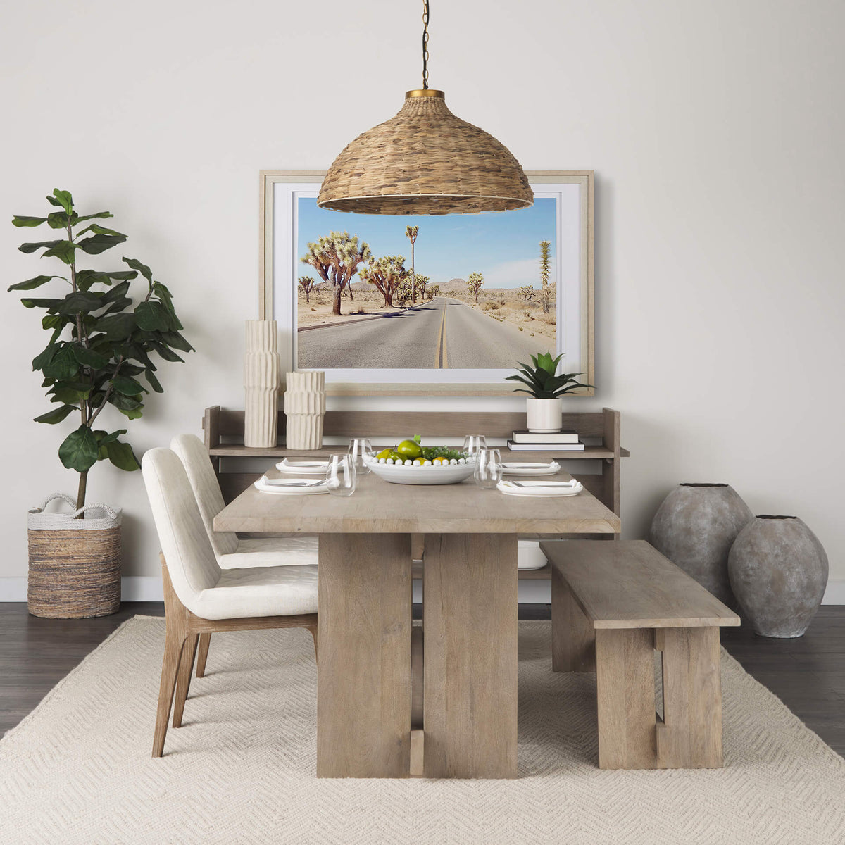 MERCANA DAVID CREAM TUFFED FABRIC DINING CHAIR SET OF TWO 68317