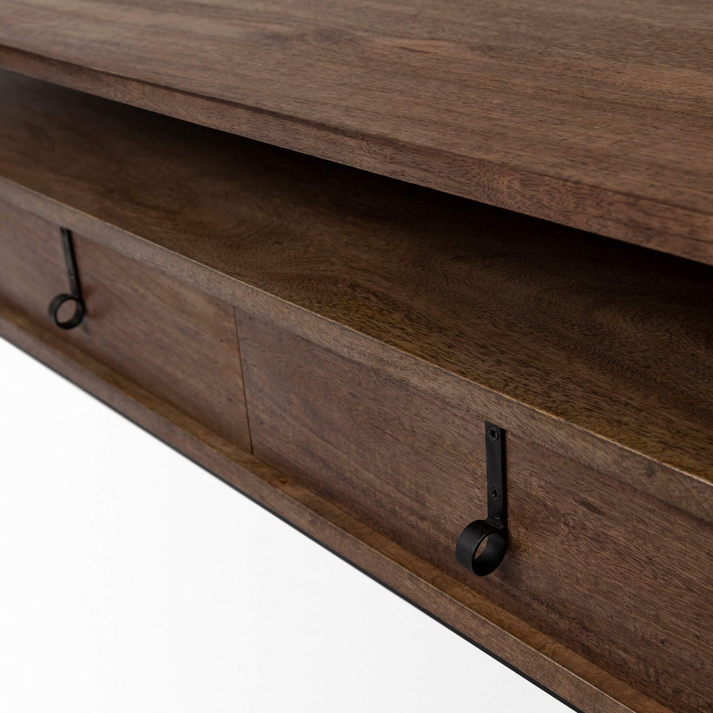MERCANA GLENN DARK WOOD DRAWER COFFEE TABLE 69016